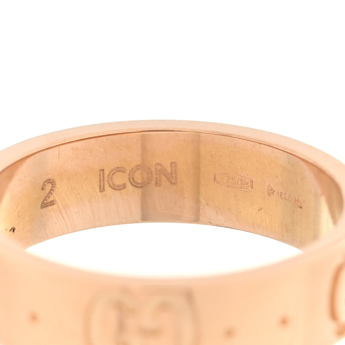 18K Rose Gold 4mm Icon Thin Band Ring 42 2.25