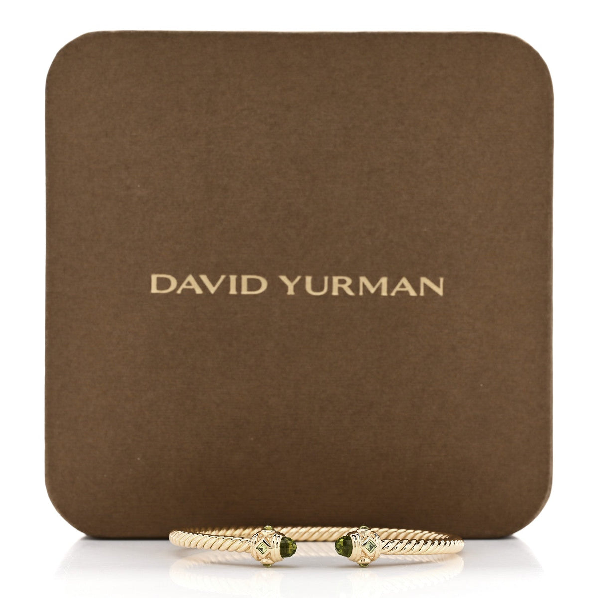 18K Yellow Gold Peridot 3.5mm Renaissance Bracelet