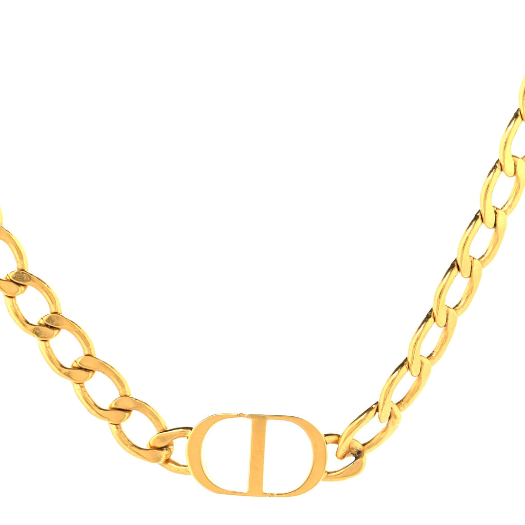 Metal Petit CD Choker Necklace Gold