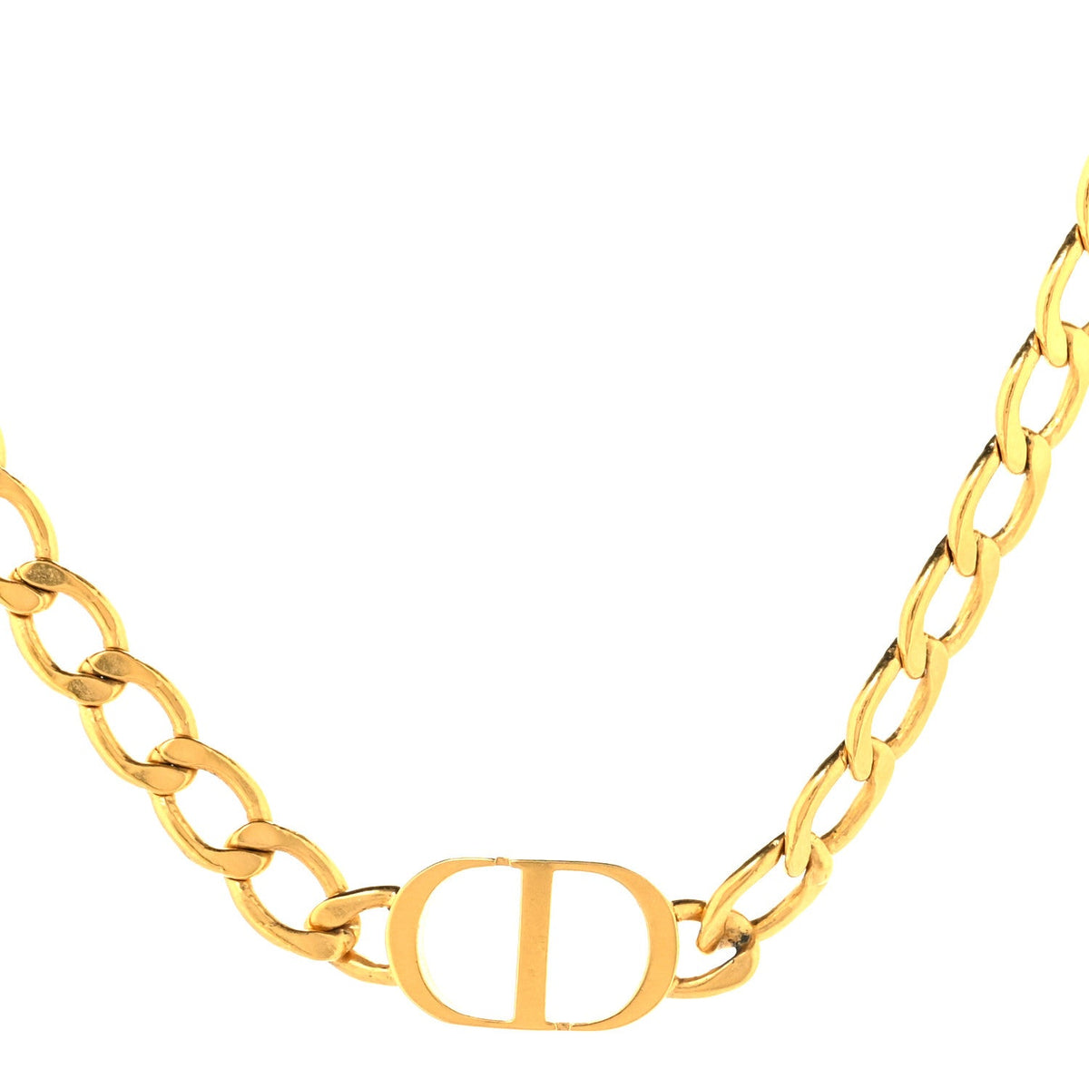 Metal Petit CD Choker Necklace Gold