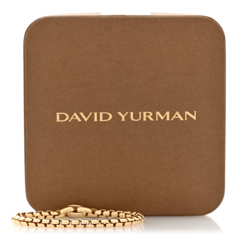 18K Yellow Gold 5.2mm DY Bel Air Box Chain Bracelet