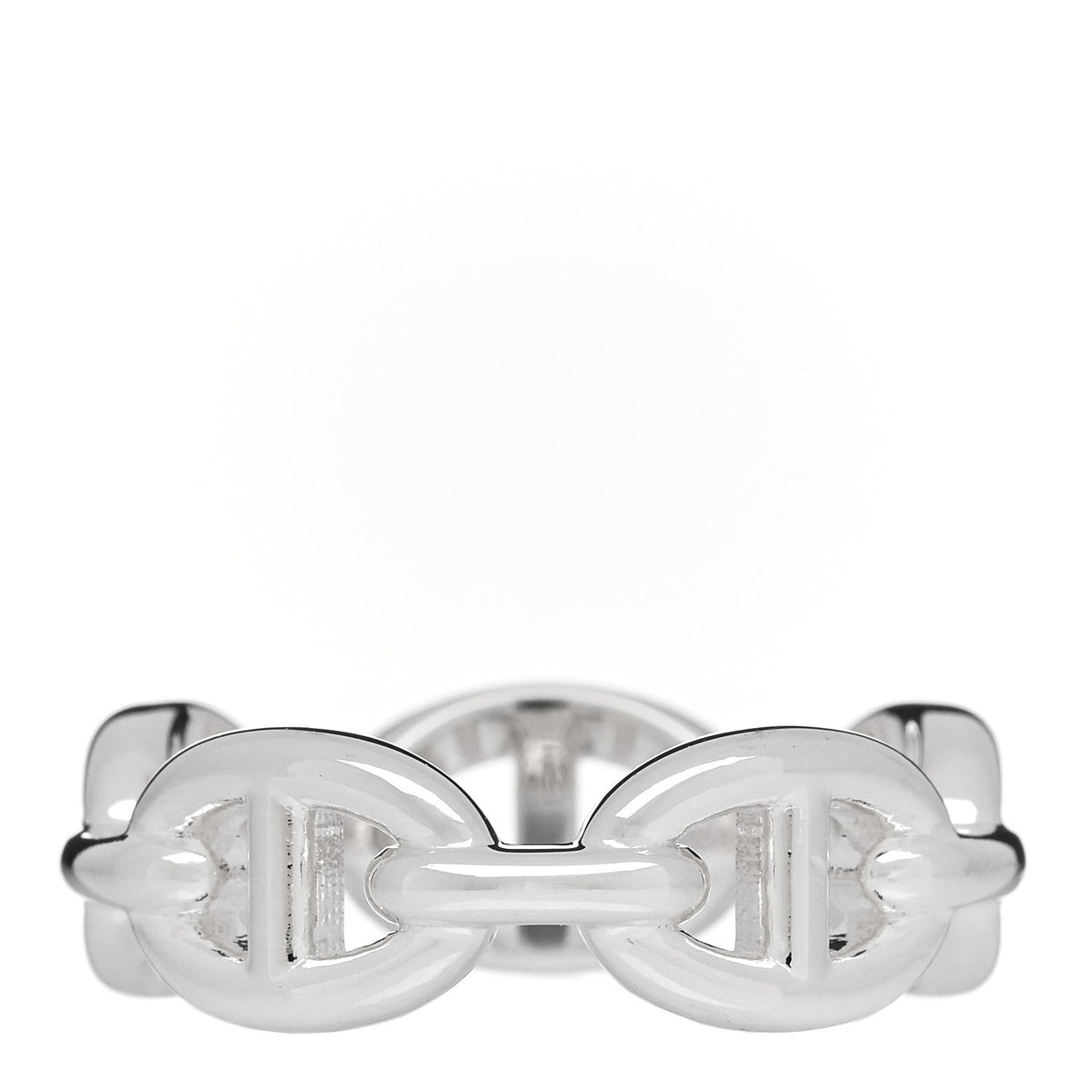 Sterling Silver PM Chaine d'Ancre Enchainee Band Ring 55 7.25
