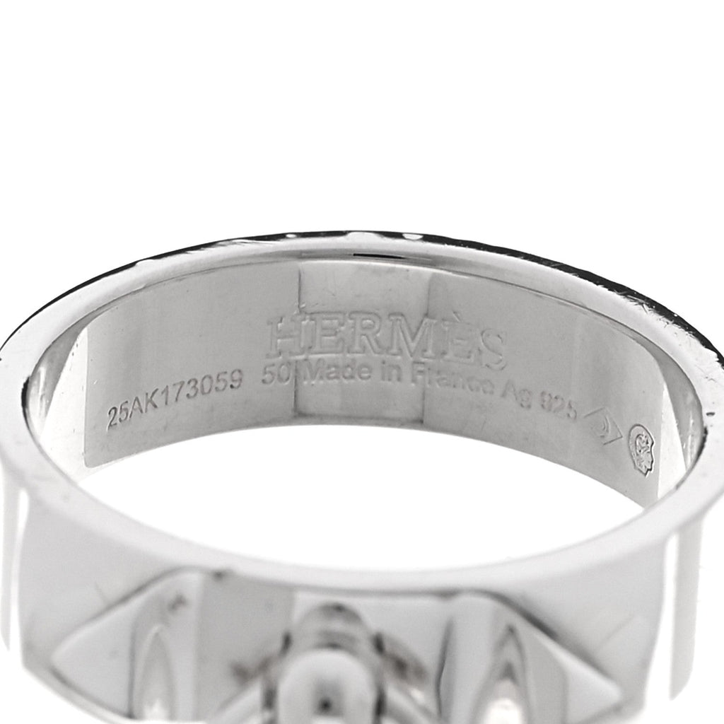 Sterling Silver PM Collier De Chien Ring 50 5.25