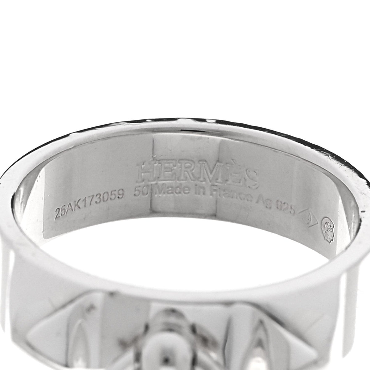 Sterling Silver PM Collier De Chien Ring 50 5.25