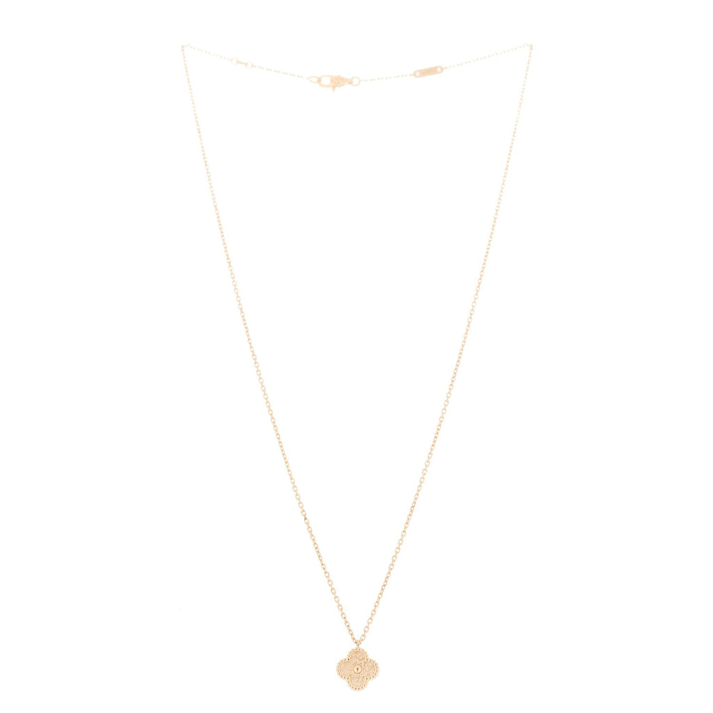 18K Rose Gold Sweet Alhambra Pendant Necklace