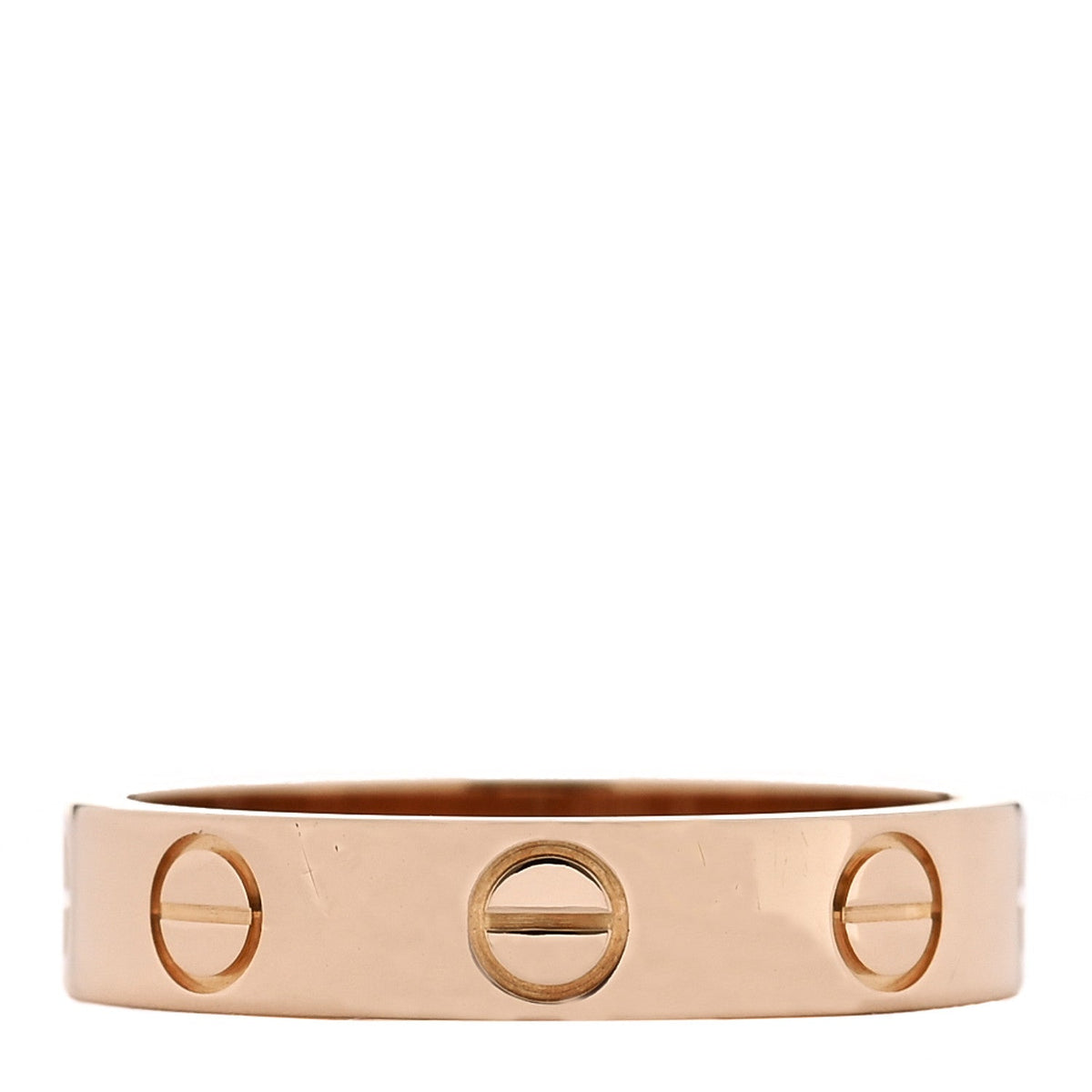18K Pink Gold 3.5mm LOVE Wedding Band Ring 48 4.5