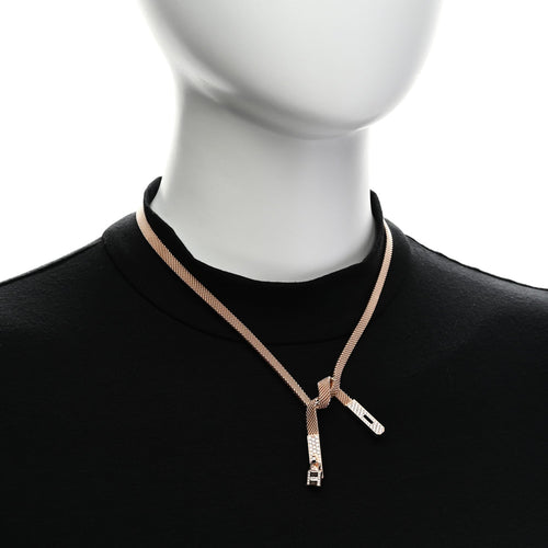 18K Rose Gold Diamond Kelly Gavroche Necklace SH