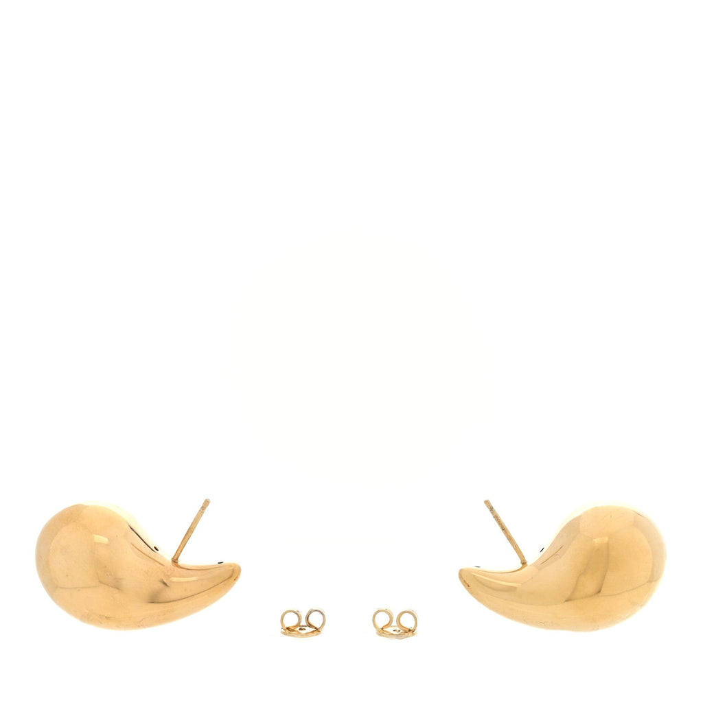 18K Yellow Gold Sterling Silver Small Drop Earrings