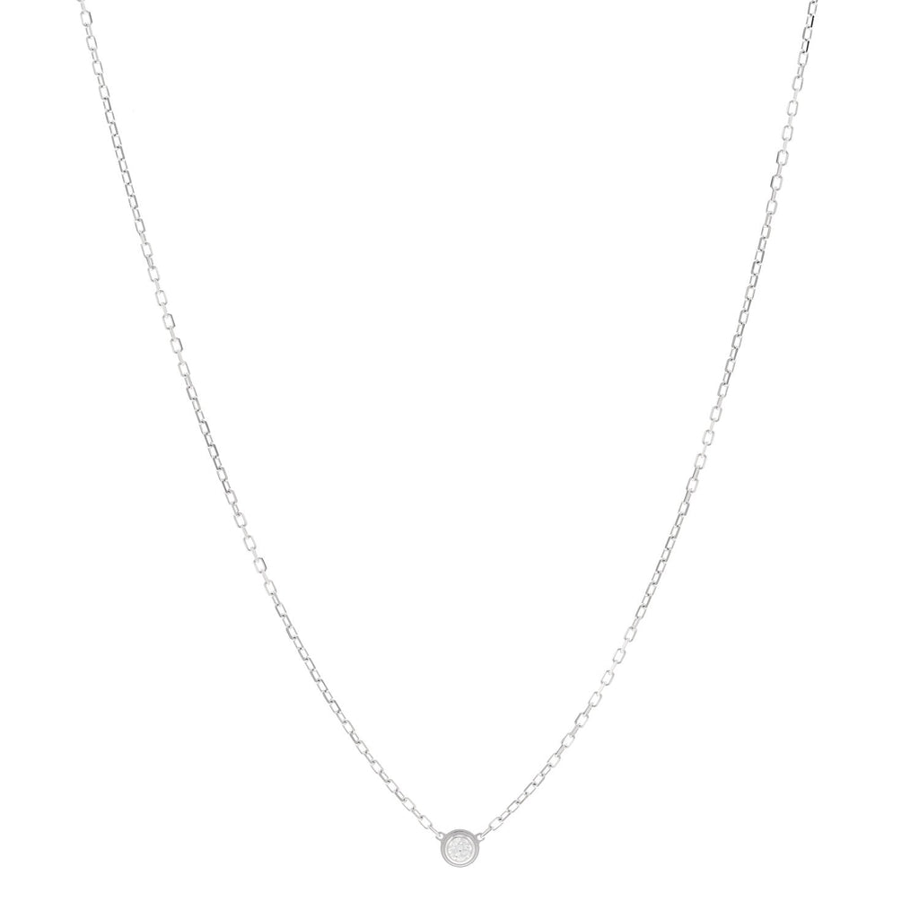18K White Gold Diamond SM D'Amour Pendant Necklace