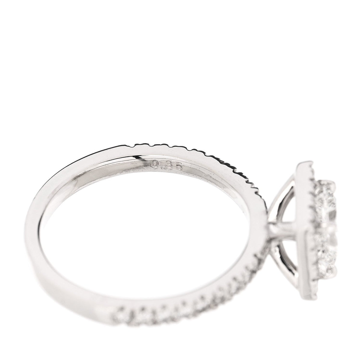 18K White Gold Diamond .96ctw Princess Cut Engagement Ring  52 6