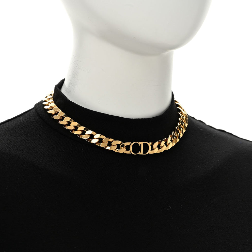 Metal Danseuse Etoile Chain Choker Necklace Gold