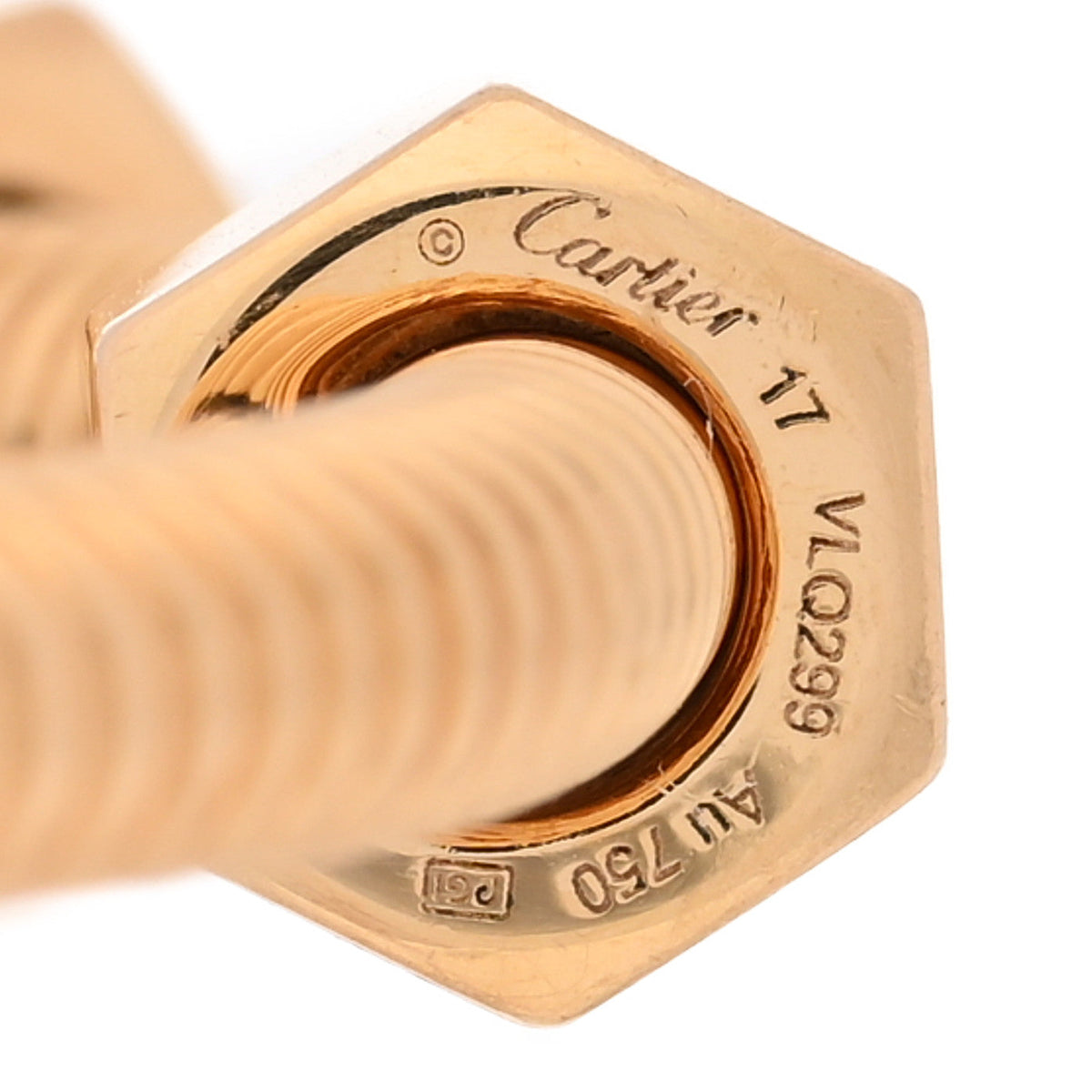 18K Pink Gold Ecrou de Cartier Bracelet 17