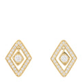 18K Yellow Gold Diamond Diamonte Earrings