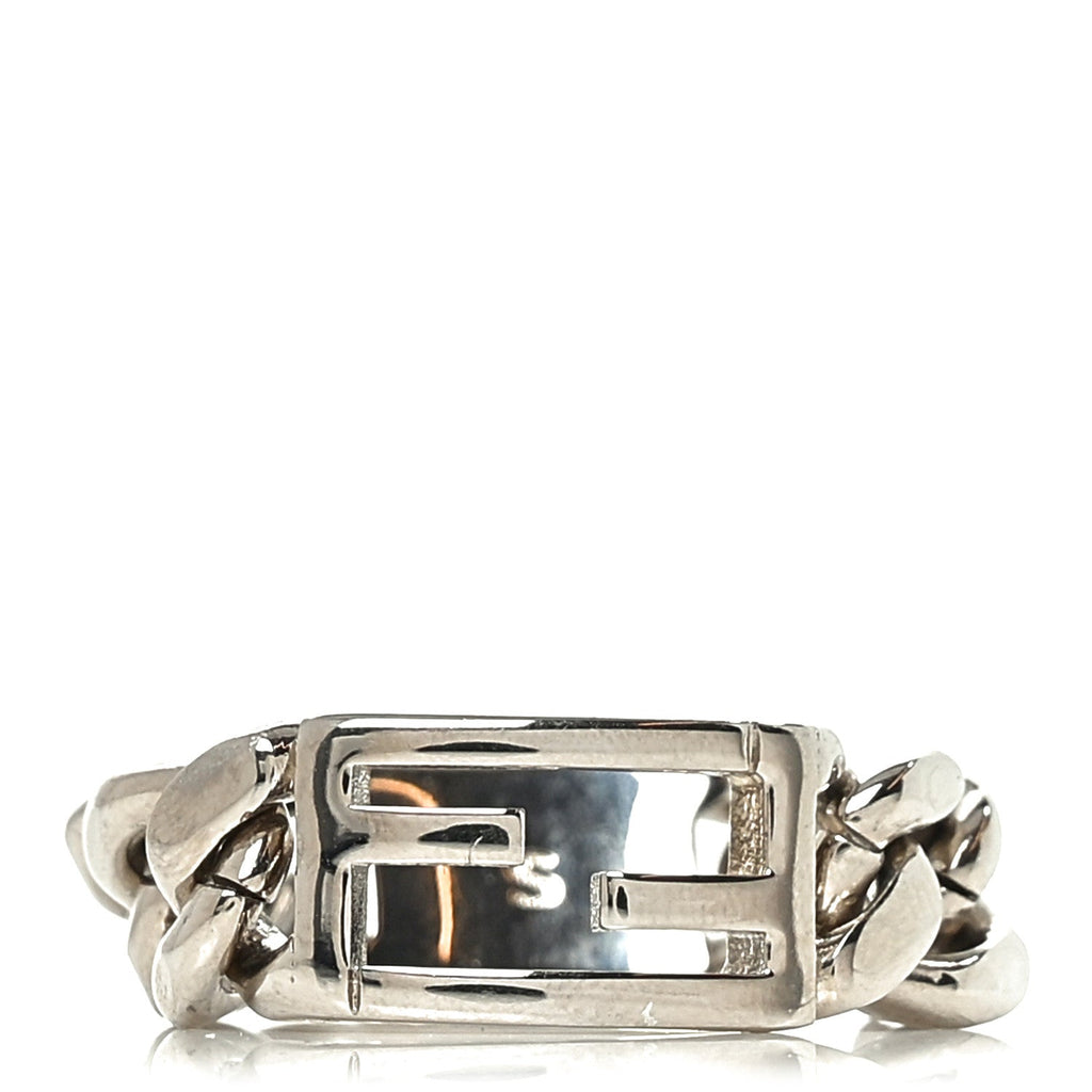 Metal FF Chain Ring S Silver