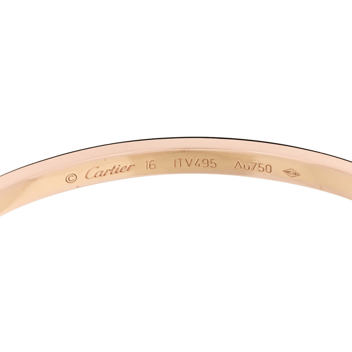 18K Pink Gold Small LOVE Bracelet 16
