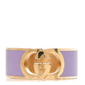 Metal Enamel Interlocking G Ring Gold Purple