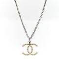 Crystal CC Necklace Silver