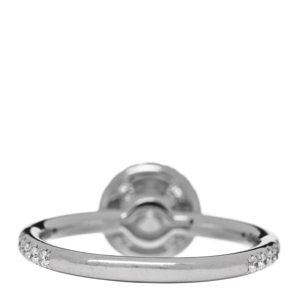 Platinum Diamond .57ct The One Round Brilliant Micropave Engagement Ring 47 4