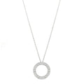18K White Gold Diamond LOVE Paved Necklace