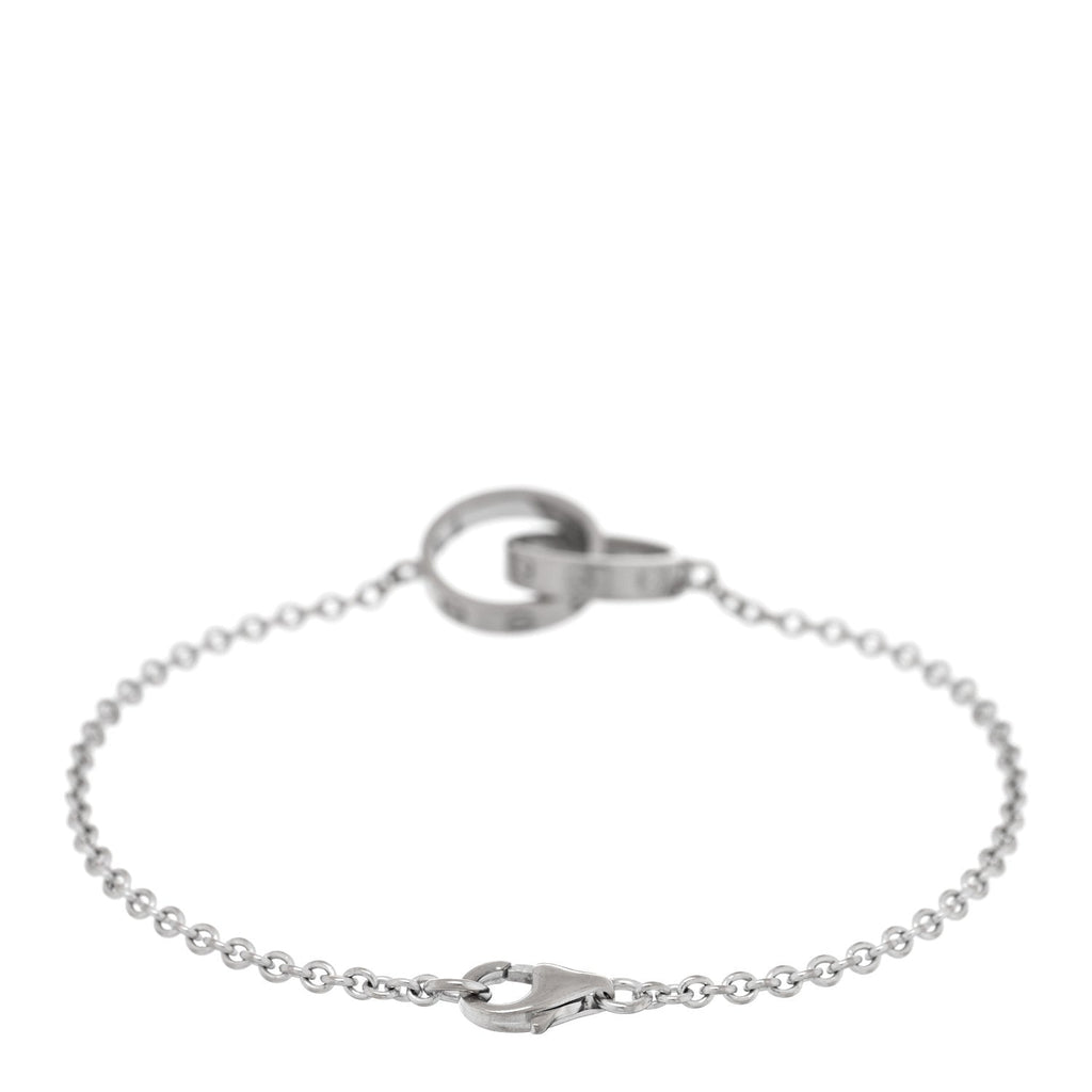 18K White Gold Interlocking LOVE Bracelet