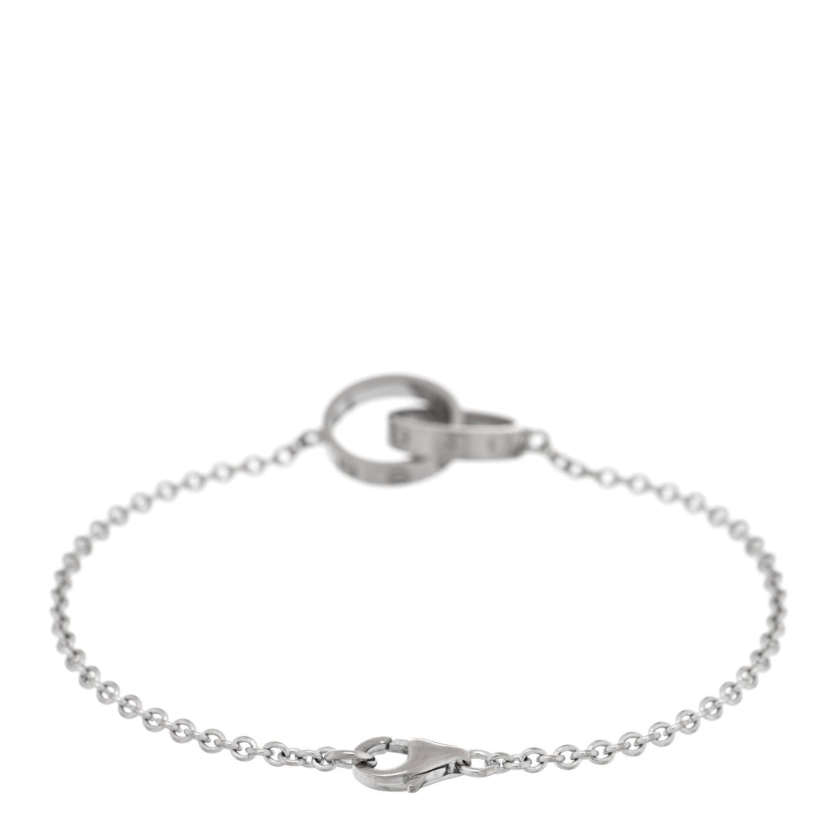 18K White Gold Interlocking LOVE Bracelet