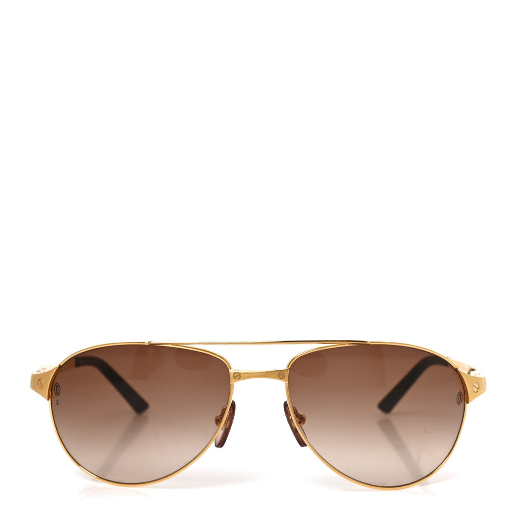 Santos Dumont Aviator Sunglasses 130 Gold