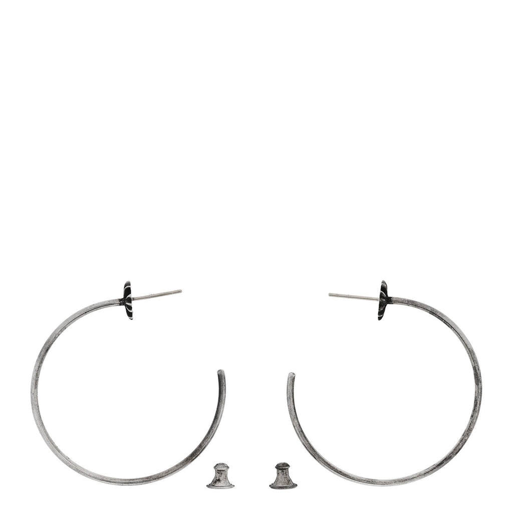 Sterling Silver Plus Cross Hoop Earrings