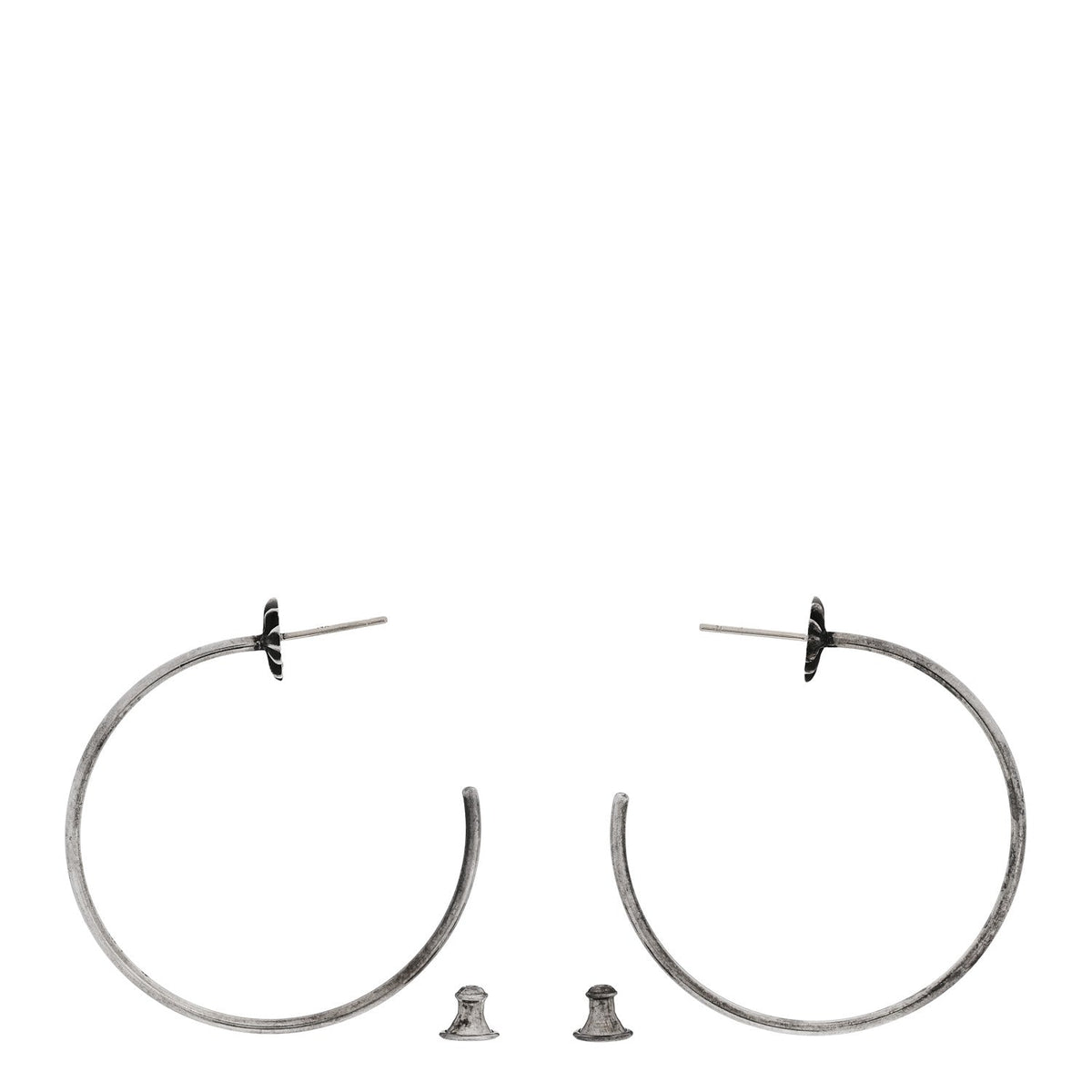 Sterling Silver Plus Cross Hoop Earrings