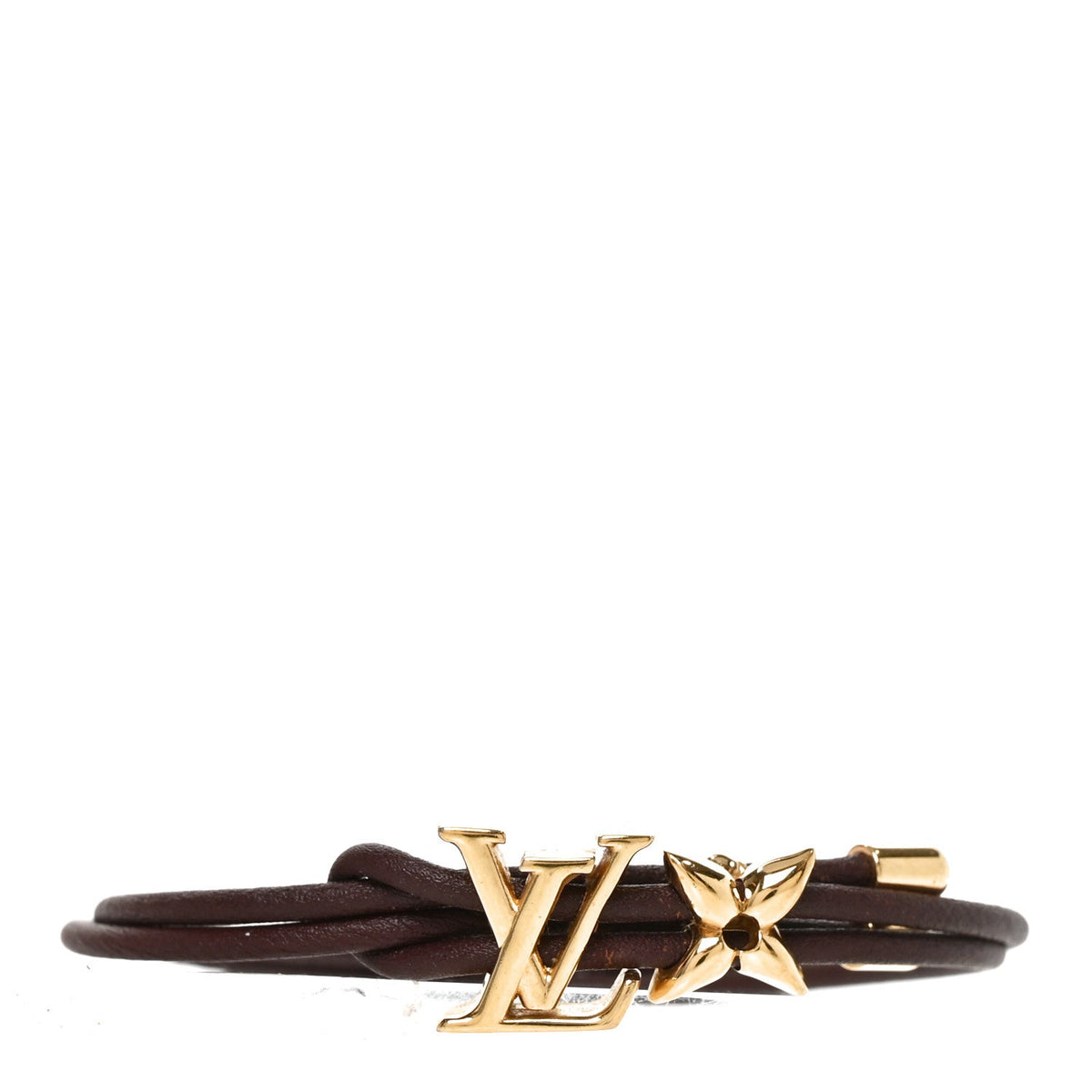 Calfskin LV Bloom Bracelet Deep Red