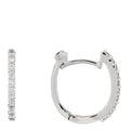 18K White Gold Diamond Pave Huggie Earrings