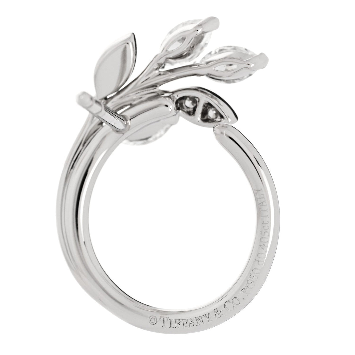 Platinum Diamond Victoria Vine Circle Earrings