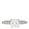 Platinum Diamond 1.11ct Novo Cushion Cut Engagement Ring 51 5.75