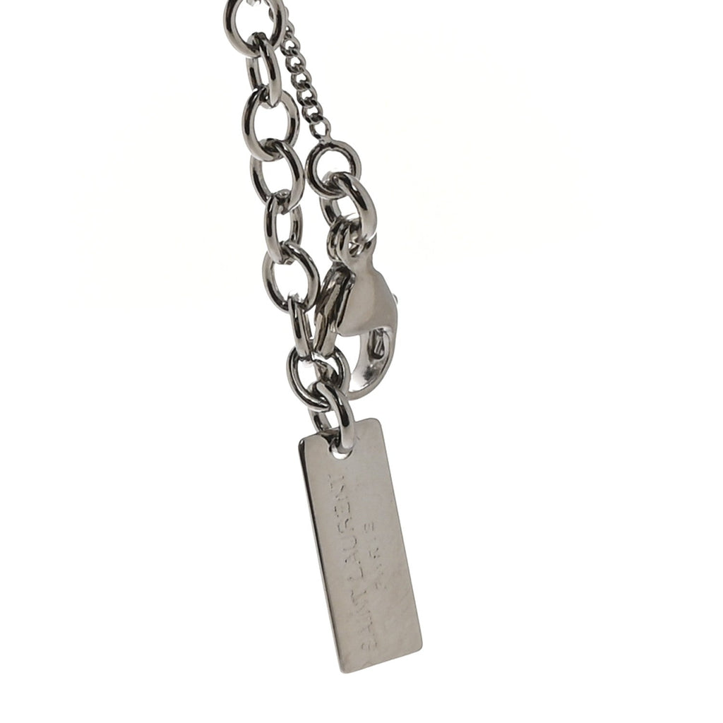 Brass Monogram Charm Bracelet L Silver