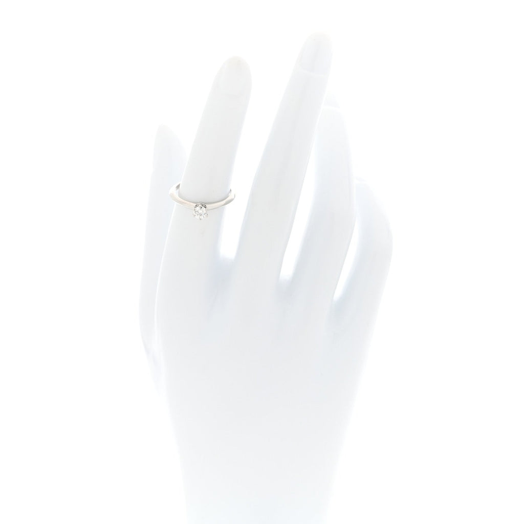 Platinum Diamond .24ct Solitaire Engagement Ring 51 5.75