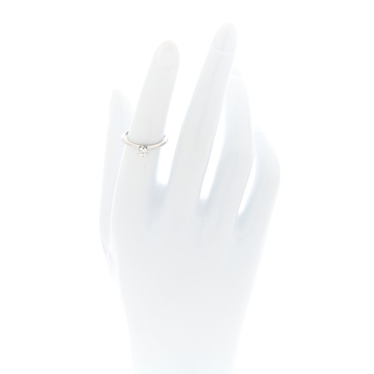 Platinum Diamond .24ct Solitaire Engagement Ring 51 5.75