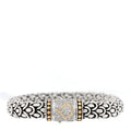 Sterling Silver 18K Yellow Gold Diamond 11mm Naga Bracelet