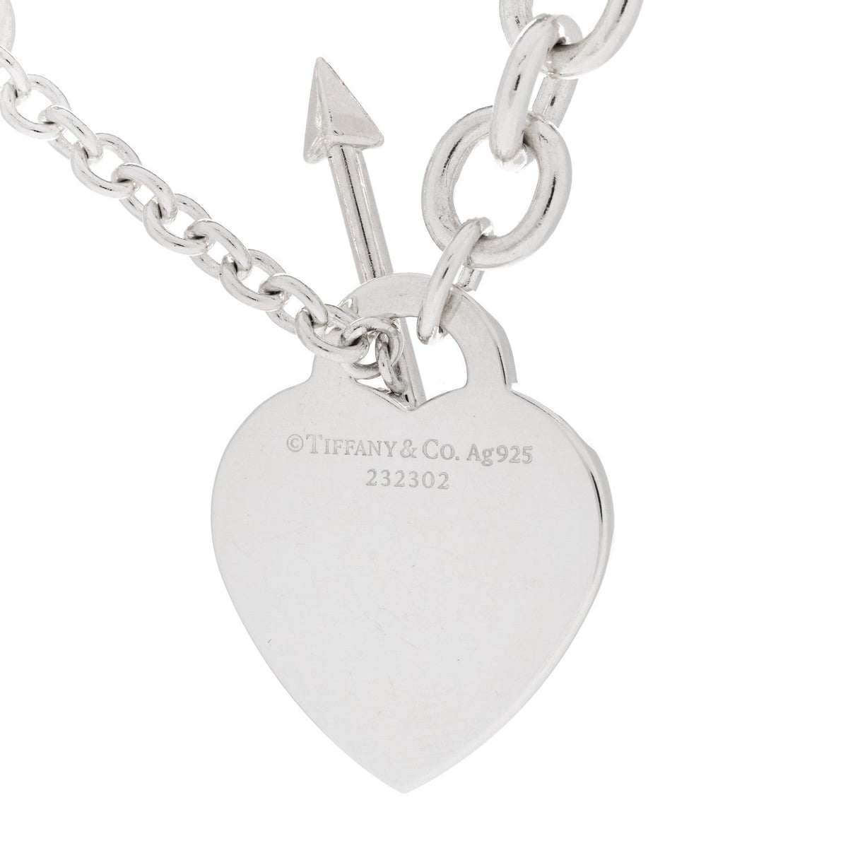 Sterling Silver Return to Tiffany Love Struck Heart Tag Necklace