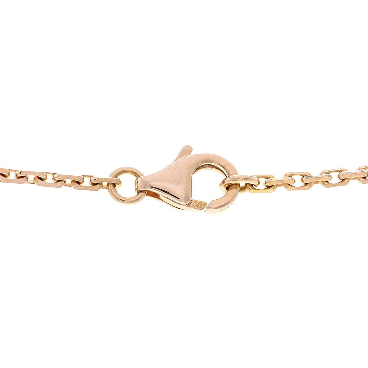 18K Pink Gold 3 Diamonds LOVE Pendant Necklace