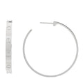 18K White Gold Large LOVE Hoop Earrings