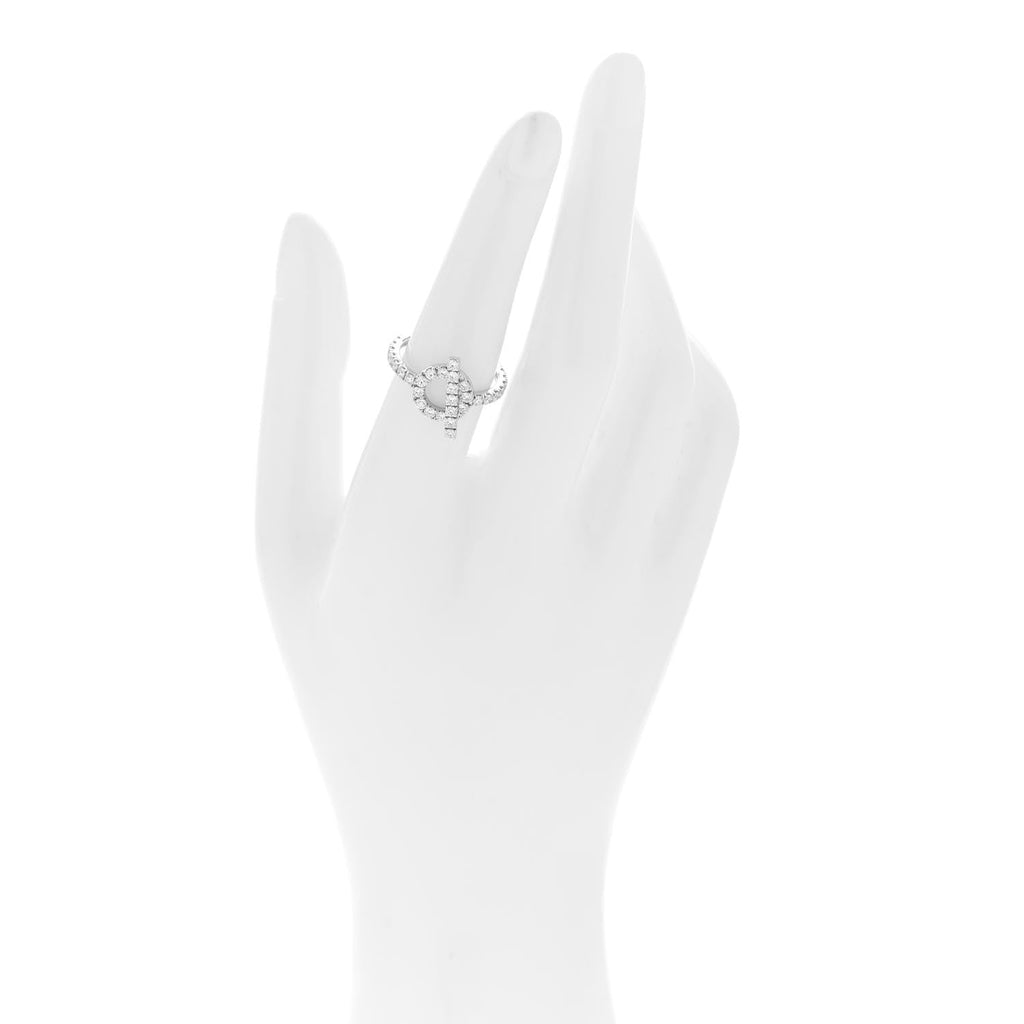 18K White Gold Diamond Finesse Ring 53 6.25