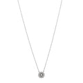 Platinum Diamond Flower Pendant Necklace