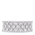 18K White Gold Diamond 1.33ct Half Band Ring  54 7