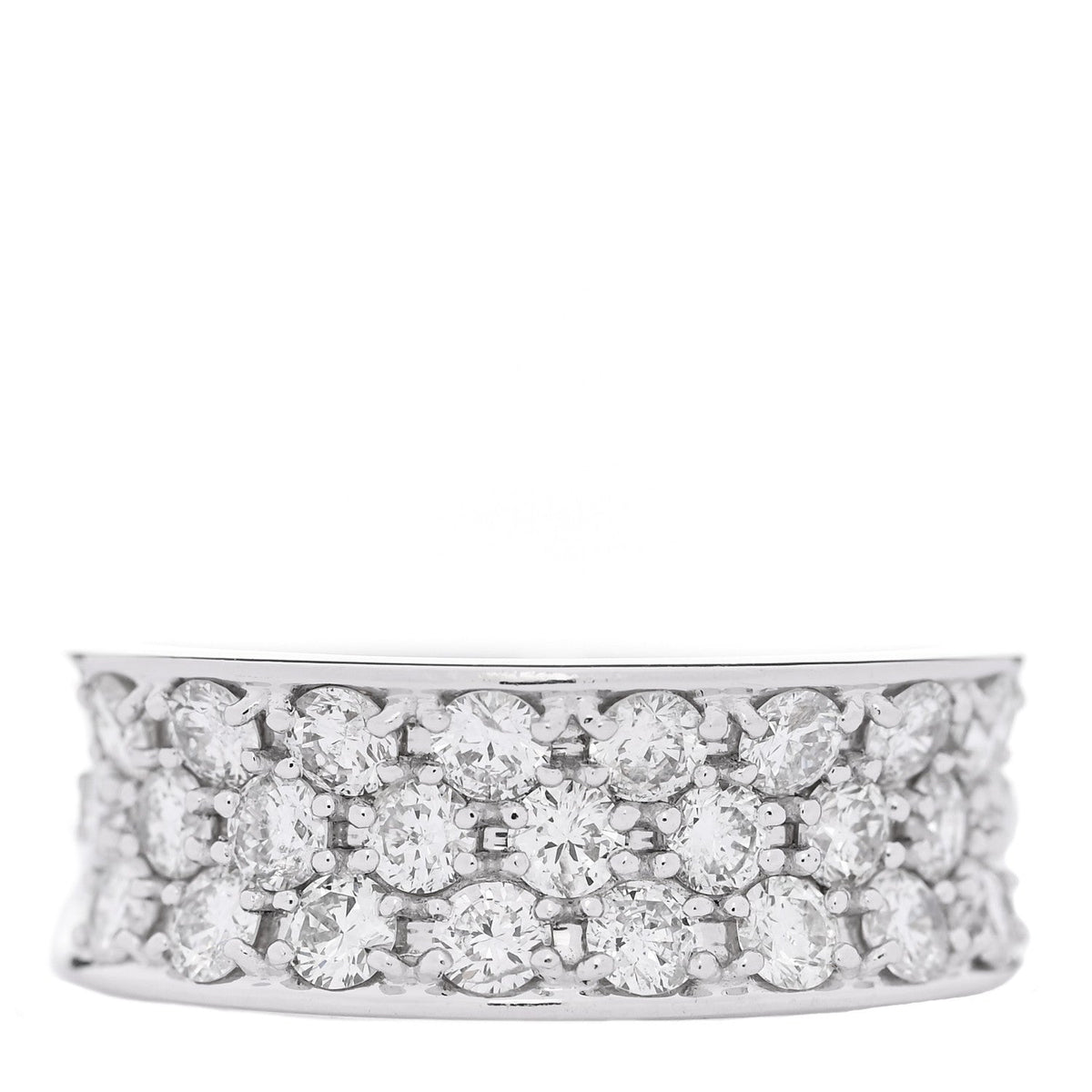 18K White Gold Diamond 1.33ct Half Band Ring  54 7