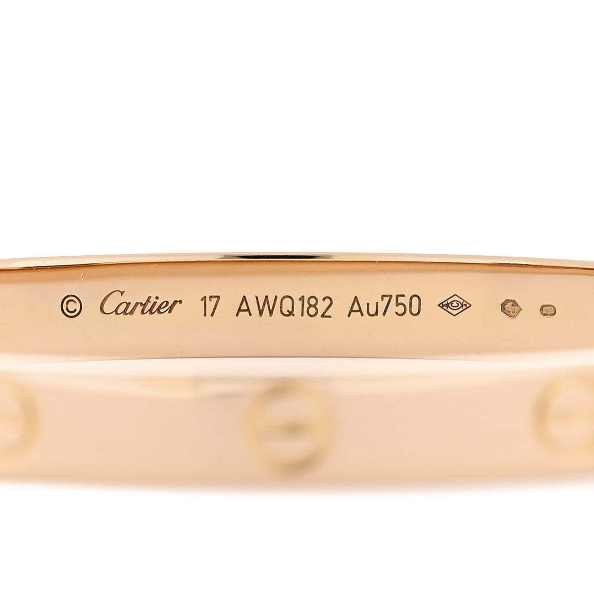 18K Pink Gold LOVE Bracelet 17