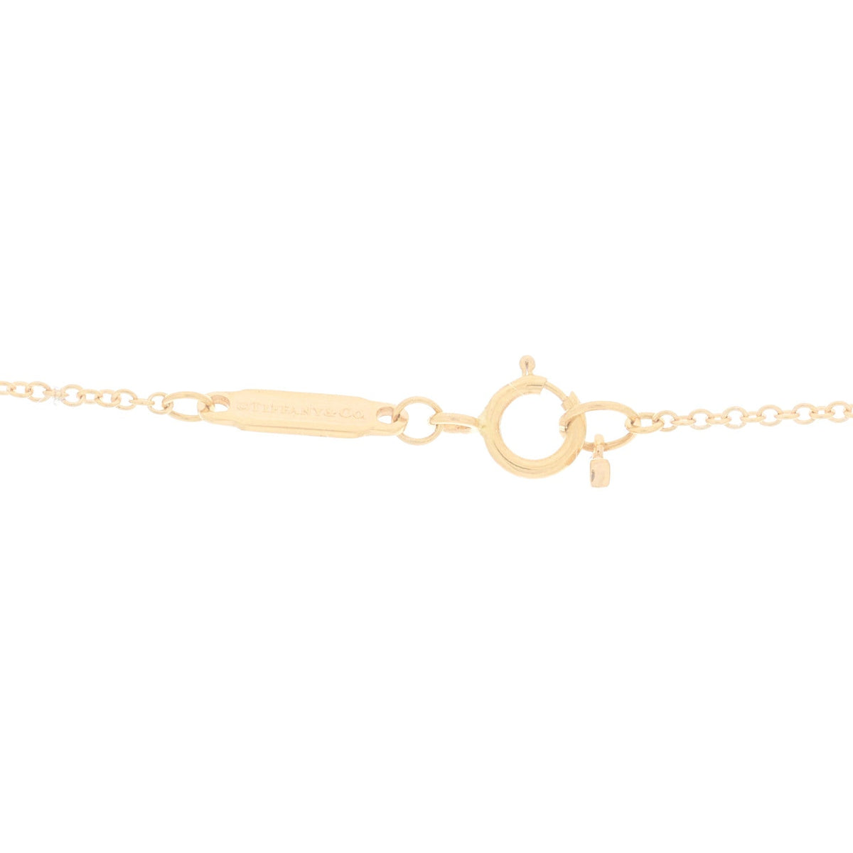 18K Rose Gold Diamond Tiffany T Two Open Vertical Bar Pendant Necklace