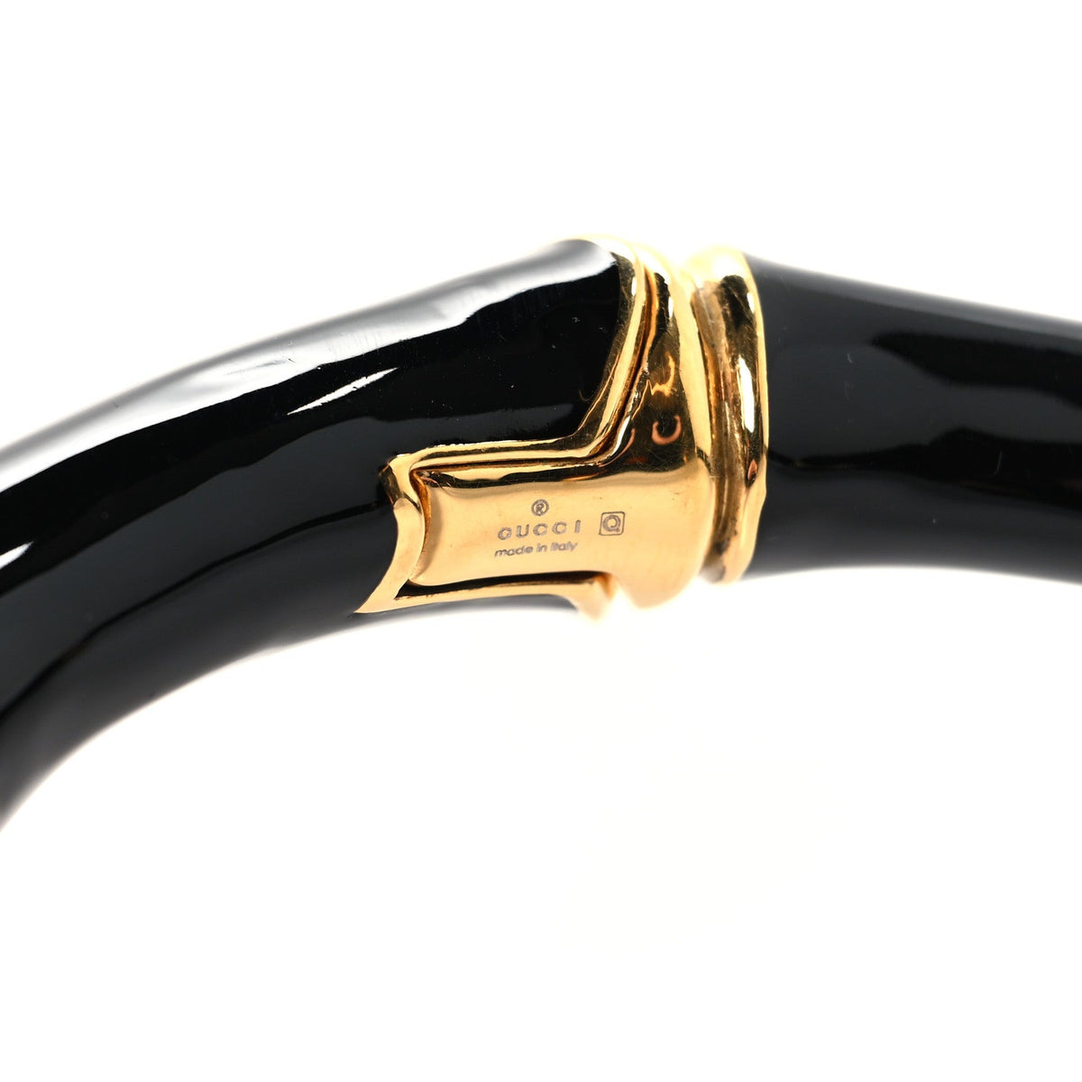 Metal Enamel Bamboo Choker Necklace Black