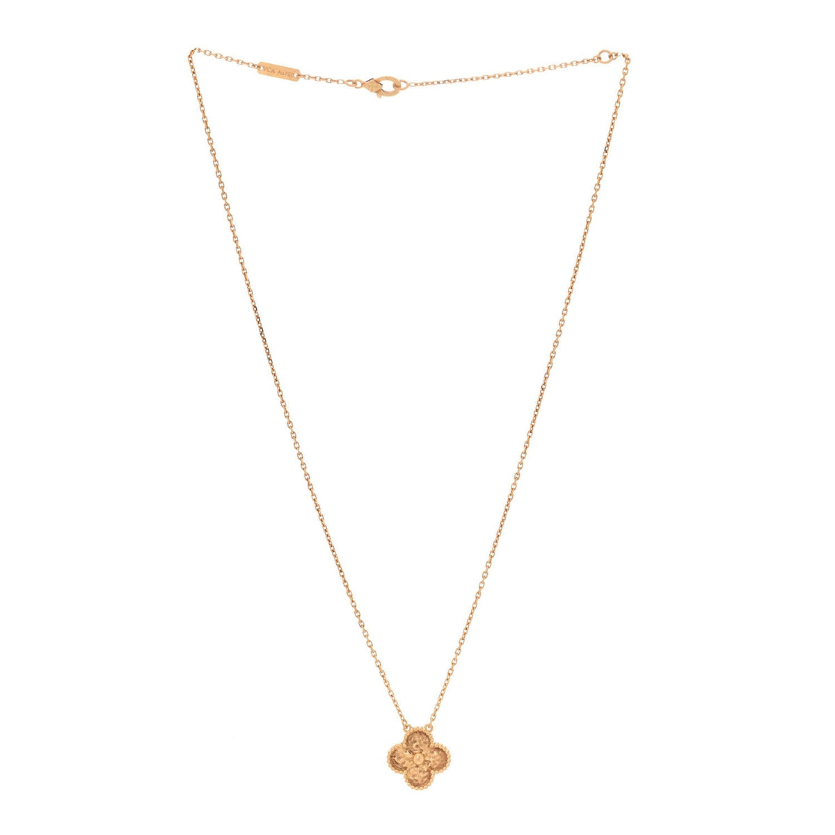 18K Yellow Gold Vintage Alhambra Pendant Necklace