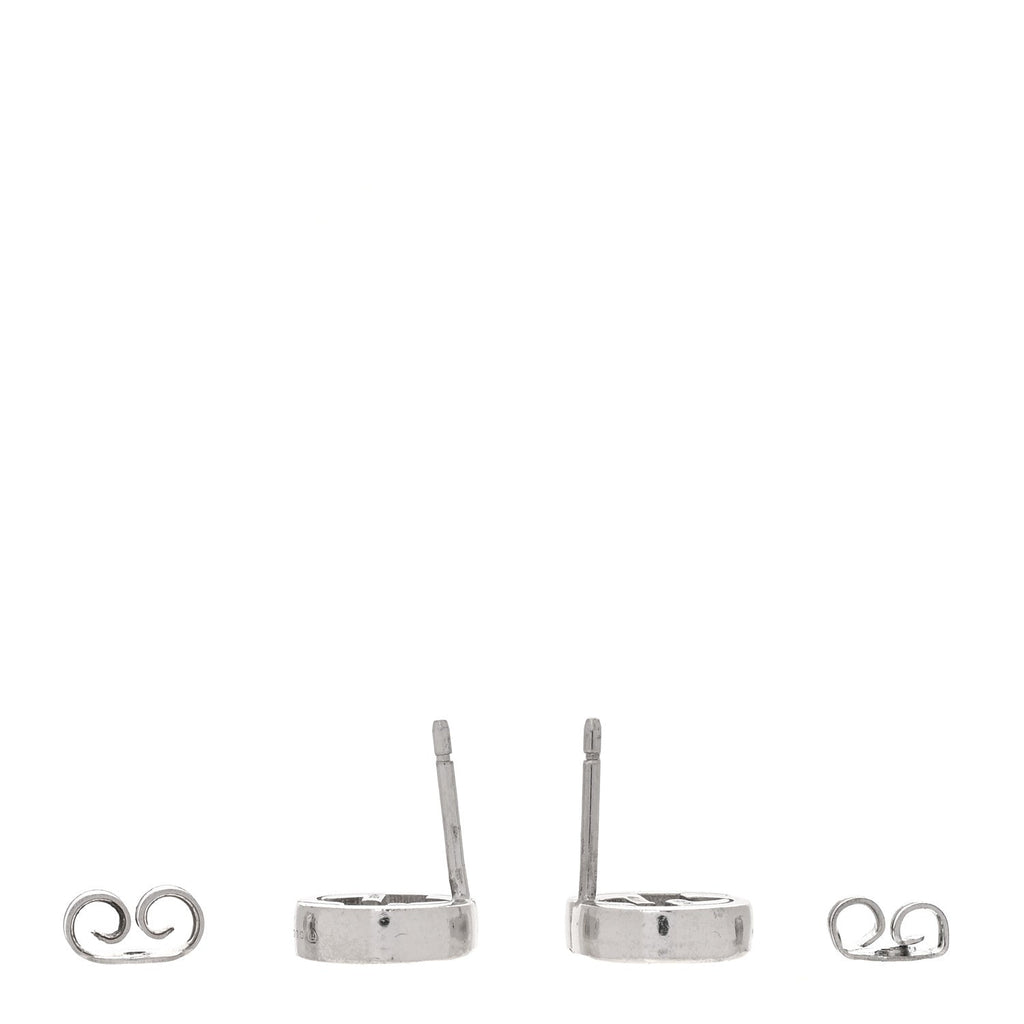 Sterling Silver Interlocking GG Stud Earrings