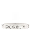 Sterling Silver Signature GG Narrow Band Ring 63 10.25