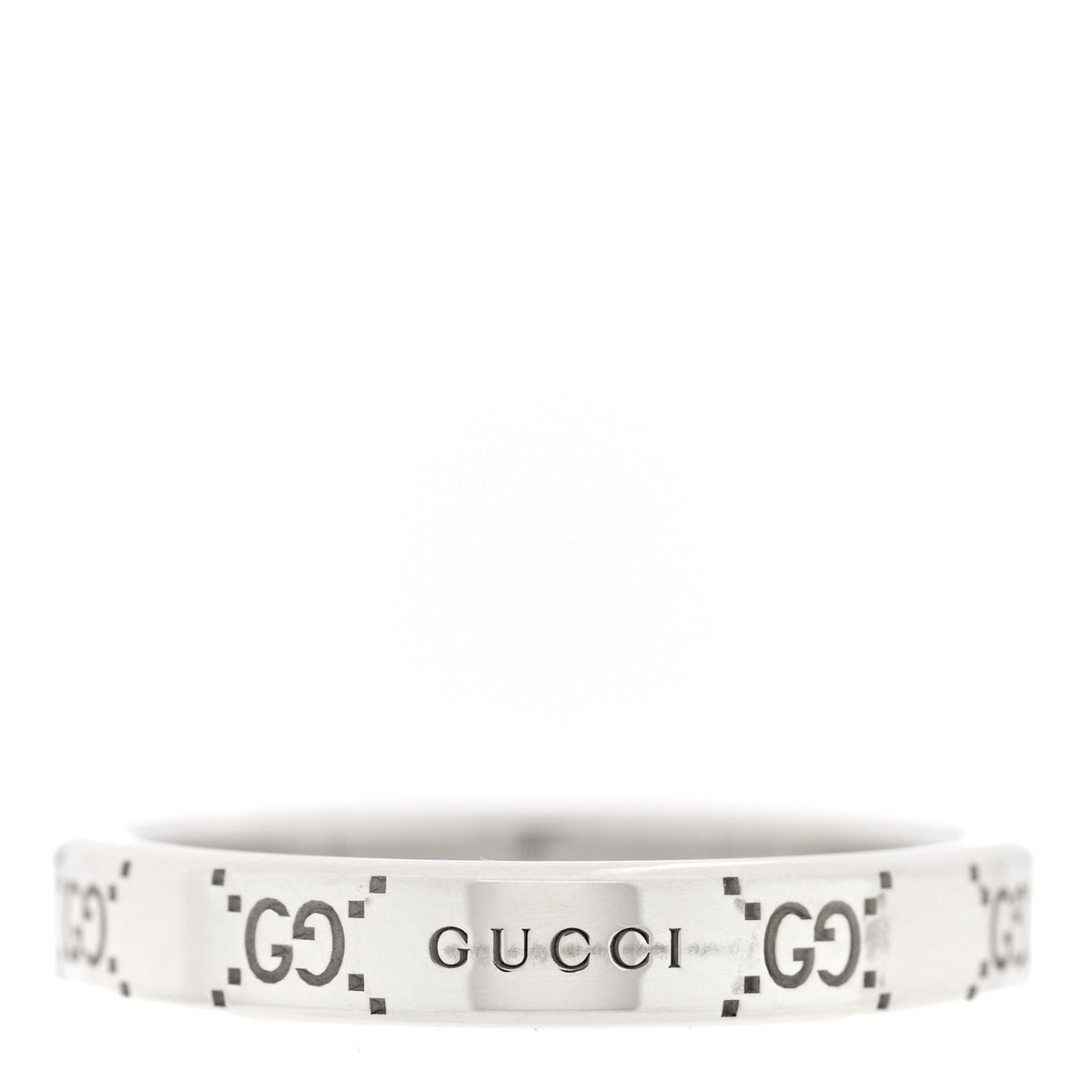 Sterling Silver Signature GG Narrow Band Ring 63 10.25